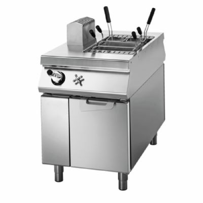 Cuiseur de ptes gaz sur meuble avec portes 1 cuve GN 1/1 - 40 litres puissance 11,8 kW