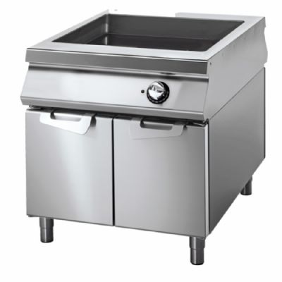 Bain-marie lectrique sur coffre avec portes et 1 cuve GN 2/1