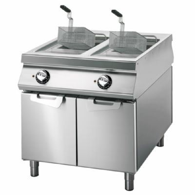 Friteuse lectrique 13+13 litres sur coffre avec portes battantes