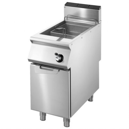 Friteuse cuisine pro profondeur 700 gaz, capacité 1 x 13 litres, puissance 12 kW - Virtus - VS7040FRGS13