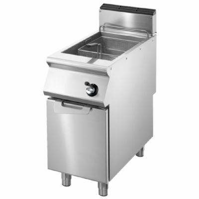 Friteuse gaz sur coffre inox commandes manuelles avec cuve 13 L - 12 kW Friteuse gaz sur coffre inox commandes manuelles avec cuve 13 L - 12 kW