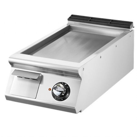 Plaque à snacker pro profondeur 700 Triphasé 5.4 kW plaque lisse - Virtus - VS7040FTEVT