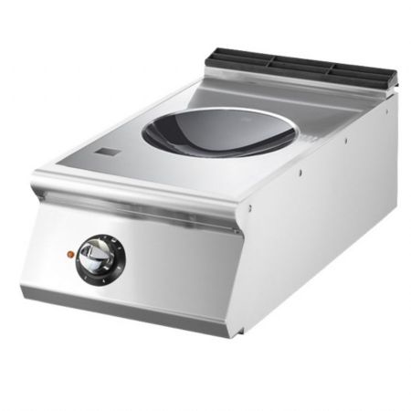 Wok 700 à induction Triphasé, top, 1 zone de cuisson 5 kW - Virtus - VS7040INDWT