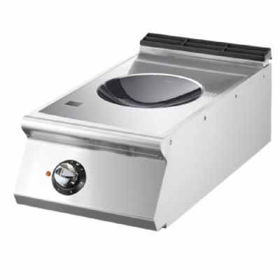 Wok induction de comptoir 1 zone triphas puissance 5 kW - 730 x 400 x 250 mm
