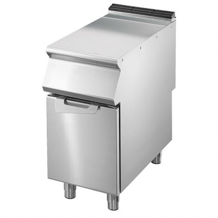 Élément neutre ligne de cuisson 700 sur coffre porte et 1 tiroir en acier inoxydable 400x730x870 mm - Virtus - VS7040PLCP
