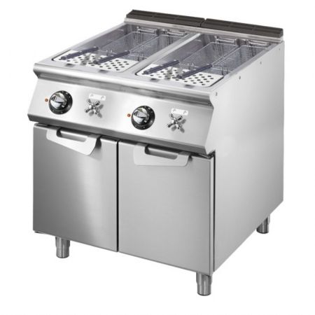 Cuiseur à pâte électrique sur armoire, 2 bacs GN 2/3, capacité 2 x 26 litres, résistances fixes, triphasé - Virtus - VS7080CPES