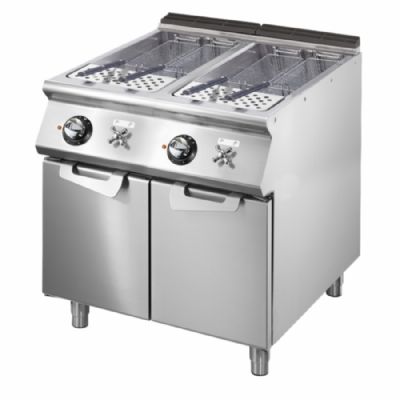 Cuiseur  ptes lectrique inox sur table avec 2 bacs GN 2/3 2x26 L