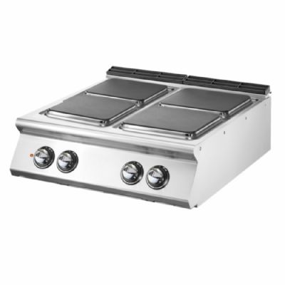 Cuisinière électrique de table 4 foyers fonte triphasée puissance 10,4 kW Cuisinière électrique de table 4 foyers fonte triphasée puissance 10,4 kW