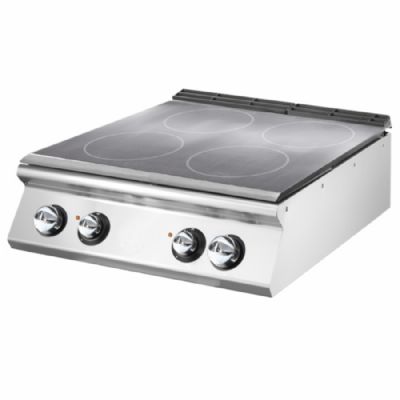 Plaque coup de feu électrique de table 4 zones triphasé puissance 10 kW Plaque coup de feu électrique de table 4 zones triphasé puissance 10 kW