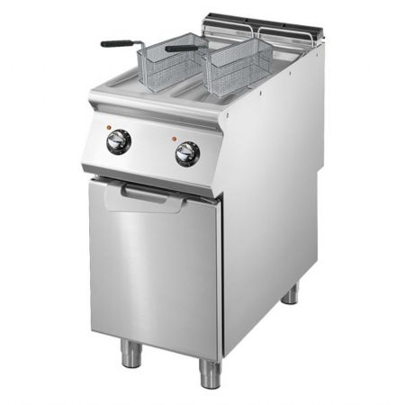 Friteuse cuisine pro profondeur 900 triphasé 2 cuves 2 x 8 L 14 kW - Virtus - VS9040FRE88 Friteuse cuisine pro profondeur 900 triphasé 2 cuves 2 x 8 L 14 kW - Virtus - VS9040FRE88