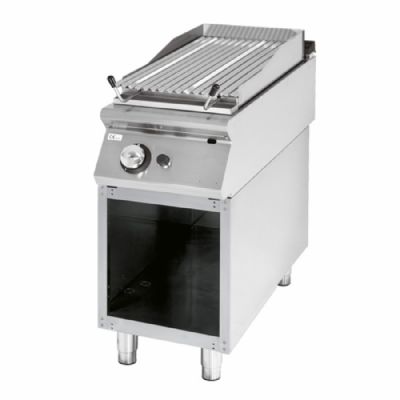 Grill gaz  pierre de lave inox  poser surface de cuisson 480x1020 mm
