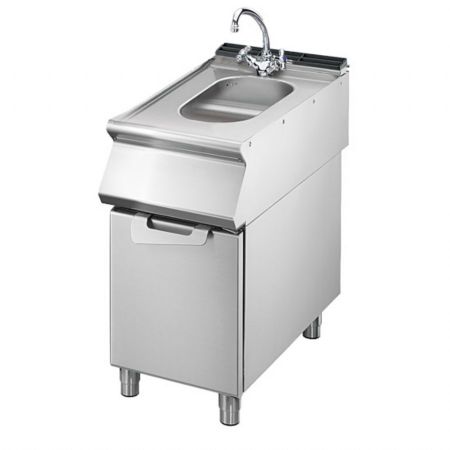 Plonge Inox 1 sur coffre 2 portes 400x900x870 mm - Virtus - VS9040LAP Plonge Inox 1 sur coffre 2 portes 400x900x870 mm - Virtus - VS9040LAP