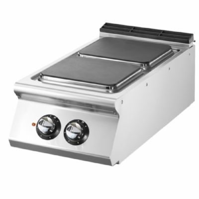 Cuisinière électrique de table 2 plaques fonte carrées puissance 7 kW Cuisinière électrique de table 2 plaques fonte carrées puissance 7 kW