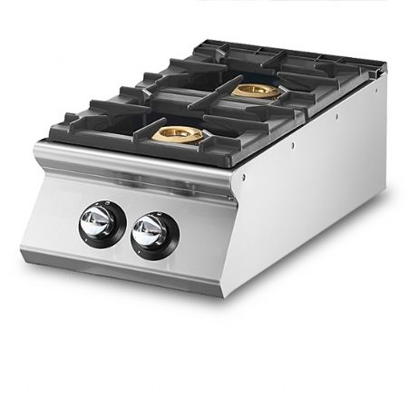 Fourneau profondeur 900 à gaz 2 brûleurs 16 kW avec plateau de travail embouti - Virtus - VS9040PCGST