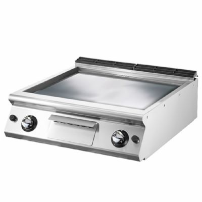 Plancha gaz top surface lisse chrome avec plaque 695x610 mm