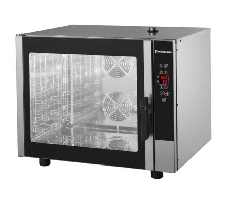 Four mixte professionnel  injection directe avec commandes digitales 6 niveaux GN 1/1 (ou 600x400mm) - 7,9kW