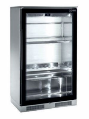 Vitrine  vin professionnelle positive avec 1 porte - 56 bouteilles - 810x500x1350 mm