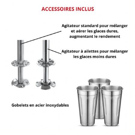 Blender haute performance 2 têtes avec moteurs indépendants 750 W, 3 vitesses et timer - Waring - WDM240TXE