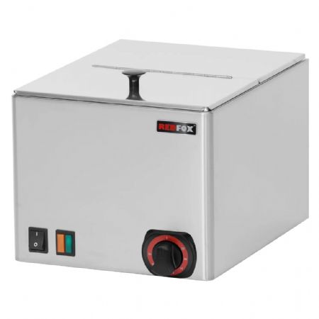 Chauffe charcuterie avec couvercle articulé dimensions GN 1/2 cuve profondeur - 1 kW