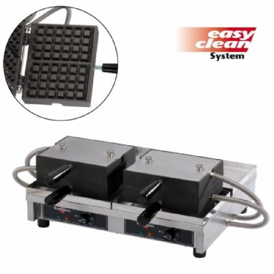 Gaufrier professionnel double 4x6 Bruxelles monophasé - 182x113x28 mm Gaufrier professionnel double 4x6 Bruxelles monophasé - 182x113x28 mm