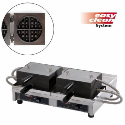 Gaufrier professionnel double monophasé avec puissance de 3,6 kW - Ø 185 mm Gaufrier professionnel double monophasé avec puissance de 3,6 kW - Ø 185 mm