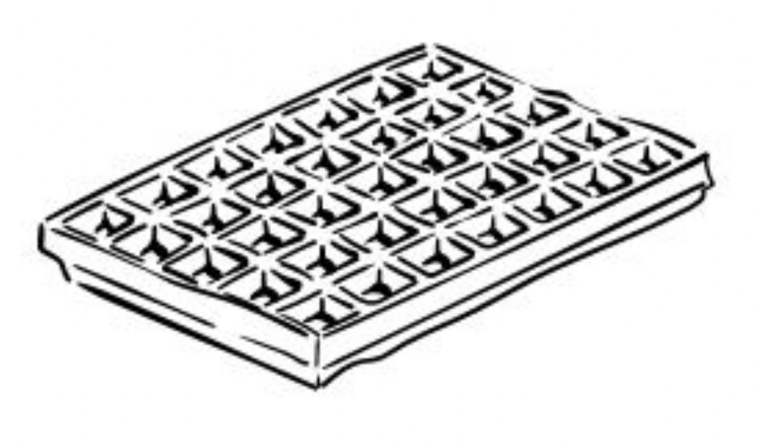 Gaufrier pro double ouverture 180° pour gaufres 5x7 - 165x247x30 mm Gaufrier pro double ouverture 180° pour gaufres 5x7 - 165x247x30 mm