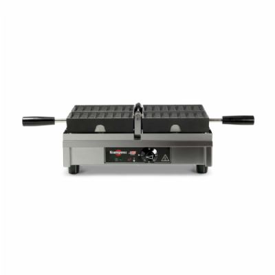 Gaufrier professionnel pour gaufres de Liège avec ouverture 180° - 191x110x24 mm Gaufrier professionnel pour gaufres de Liège avec ouverture 180° - 191x110x24 mm