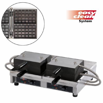 Gaufrier pro 4x6 Fruits double ouverture puissance 2,8 kW - 147x93x22 mm Gaufrier pro 4x6 Fruits double ouverture puissance 2,8 kW - 147x93x22 mm