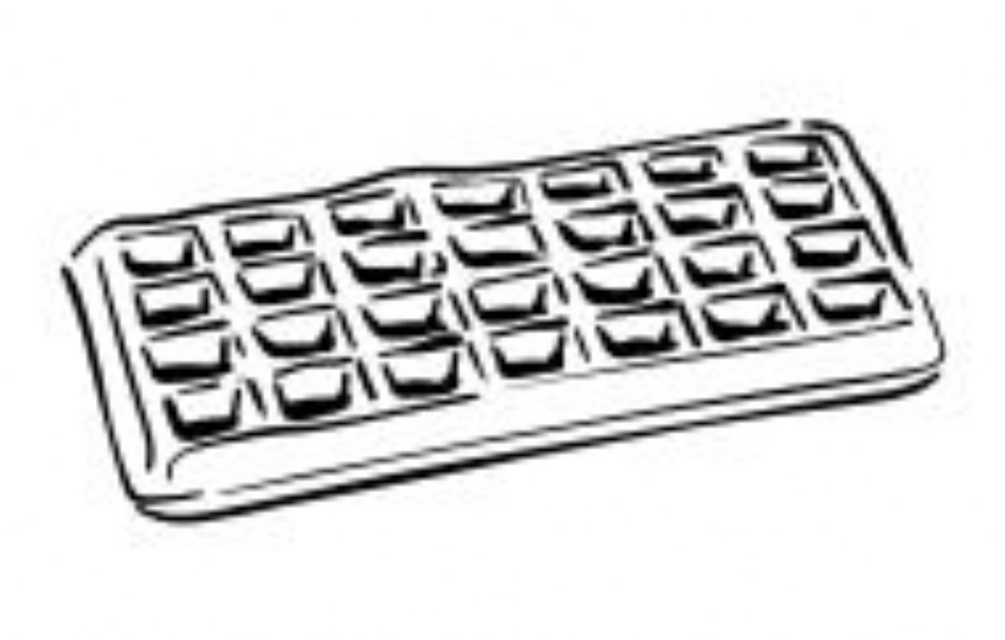 Gaufrier pro 4x7 Bruxelles monophasé avec ouverture 180° - dimensions 146x88x18 mm Gaufrier pro 4x7 Bruxelles monophasé avec ouverture 180° - dimensions 146x88x18 mm