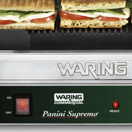 Panini simple avec plaques en fonte 54x51x59 mm 2400 kW Monophasé - Waring - WPG250E