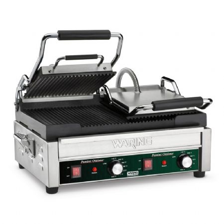 Grill de contact surface rainure 44x23cm - 3,2kW