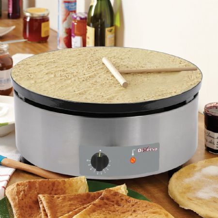 Crêpière professionnelle Monophasé Ø 400 mm Plaque émaillée - Diverso By Diamond - WR-BRET-1E