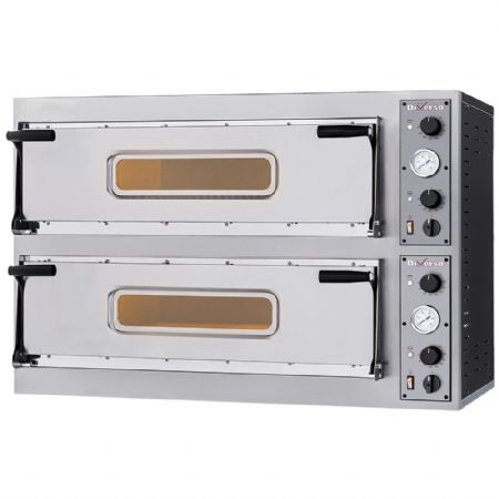 Four à pizza professionnel Triphasé 2 chambres 2 x 2 pizzas diam. 350 mm - Diverso By Diamond - WR-DFXL-22