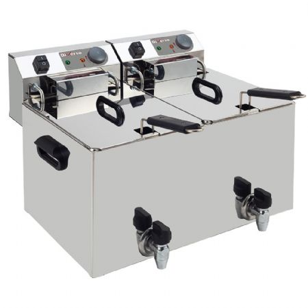 Friteuse professionnelle électrique 2 x 8,5 litres - Diverso By Diamond - WR-EF20-S2