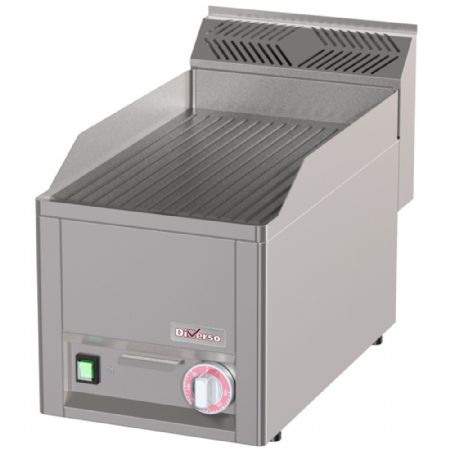 Plaque à snacker pro profondeur 600 électrique rainurée 3 kW - Diverso By Diamond - WR-EPRS-26