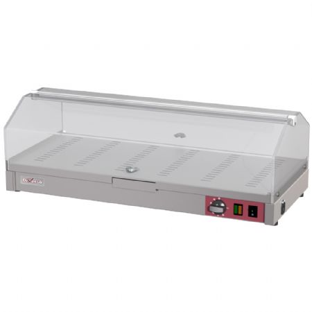 Vitrine chauffante professionnelle 1 niveau 800x355x270 mm Monophasé 0.7 kW - Diverso By Diamond - WR-EVC1-58