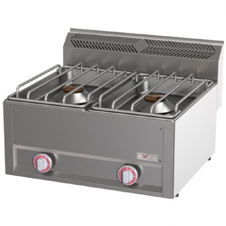 Fourneau profondeur 600 2 feux gaz chacun - Diverso By Diamond - WR-G2FH-14