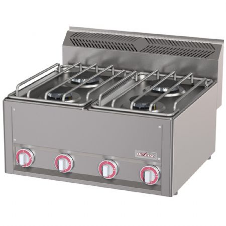 Fourneau profondeur 600 4 feux gaz - Diverso By Diamond - WR-G4FT-16