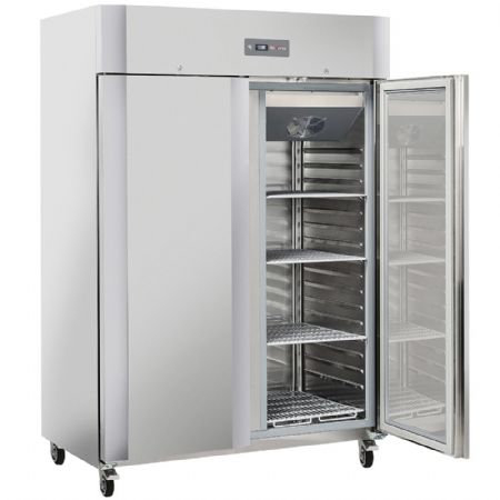Armoire congélateur professionnelle ventilé 2 portes pleines 1200 L sur roues freins - Diverso By Diamond - WR-GN12-2B