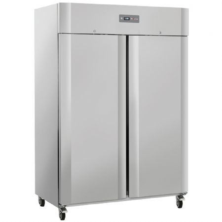Armoire frigorifique ventile 1200 Lit. 2 portes GN 2/1 sur roues 2 avec freins