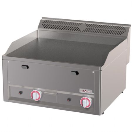 Plaque à snacker pro profondeur 600 gaz lisse 2 x - Diverso By Diamond - WR-GPLD-04