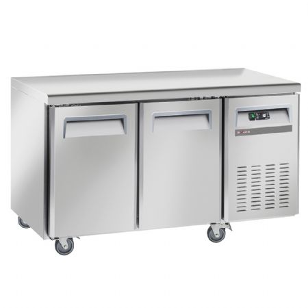 Table négative ventilée 2 portes pleines GN 1/1 sur roues avec freins - Diverso By Diamond - WR-GTB2-2B