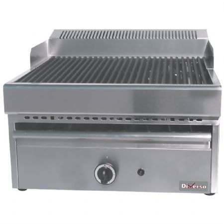 Barbecue Pierre de Lave gaz avec grille de cuisson en fonte - Top 410x630x430 mm - Diverso By Diamond - WR-GV64-41