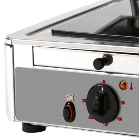 Gril panini professionnel double vitrocéramique surface 558 x 250 mm - Diverso By Diamond - WR-LGVE-62