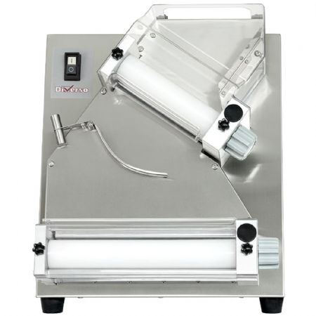 Laminoir à pizza en acier inoxydable à 2 rouleaux diamètre 30 cm moteur 0,45 kW