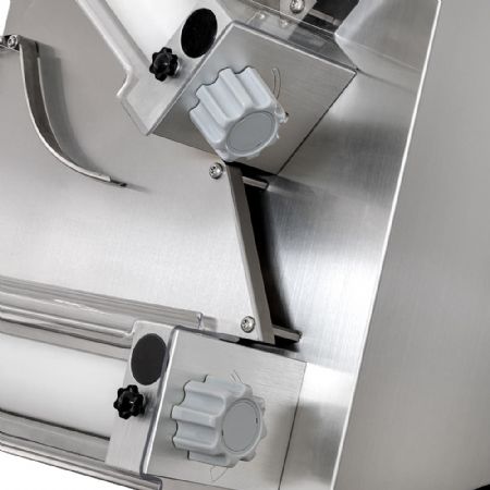 Laminoir à pizza en acier inoxydable à 2 rouleaux diamètre 30 cm moteur 0,45 kW