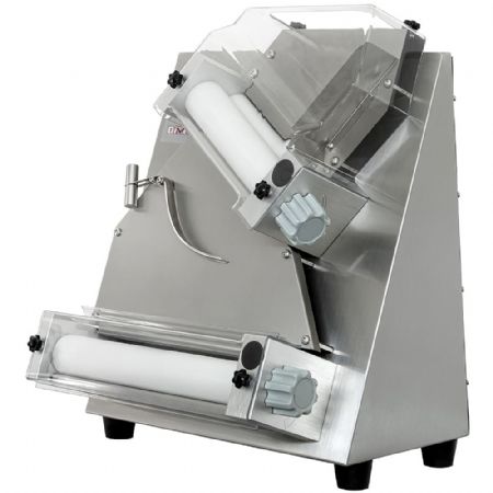 Laminoir à pizza en acier inoxydable à 2 rouleaux diamètre 30 cm moteur 0,45 kW