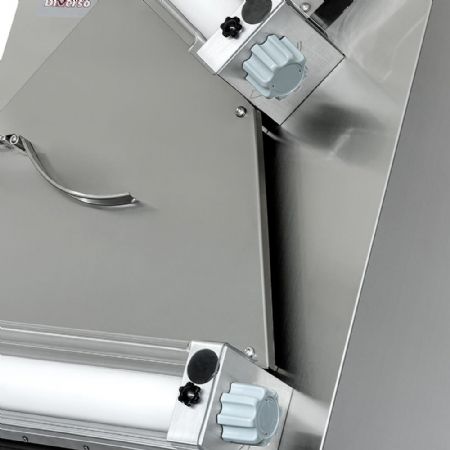 Laminoir à pizza en acier inox de 2 rouleaux diamètre 40 cm moteur - 0,45 kW