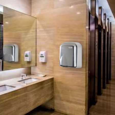 Sèche-mains professionnel électronique mural inox 1,5 kW - Diverso By Diamond - WR-MS41-16