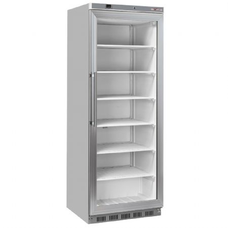 Armoire congélateur professionnelle porte vitrée acier inox 400 litres - Diverso By Diamond - WR-NG41-XV
